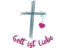 Stickdatei - Kreuz Gott ist Liebe